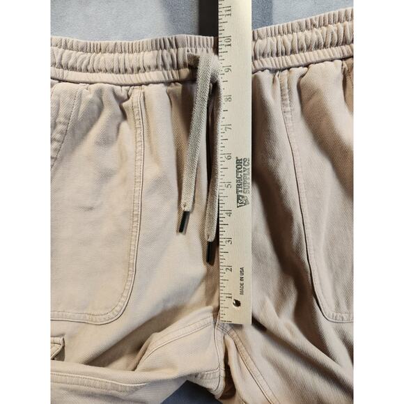 Athleta Farallon Cargo Crop Pants Womens Size 4 Tall Beige Drawstring Comfort - Picture 8 of 11